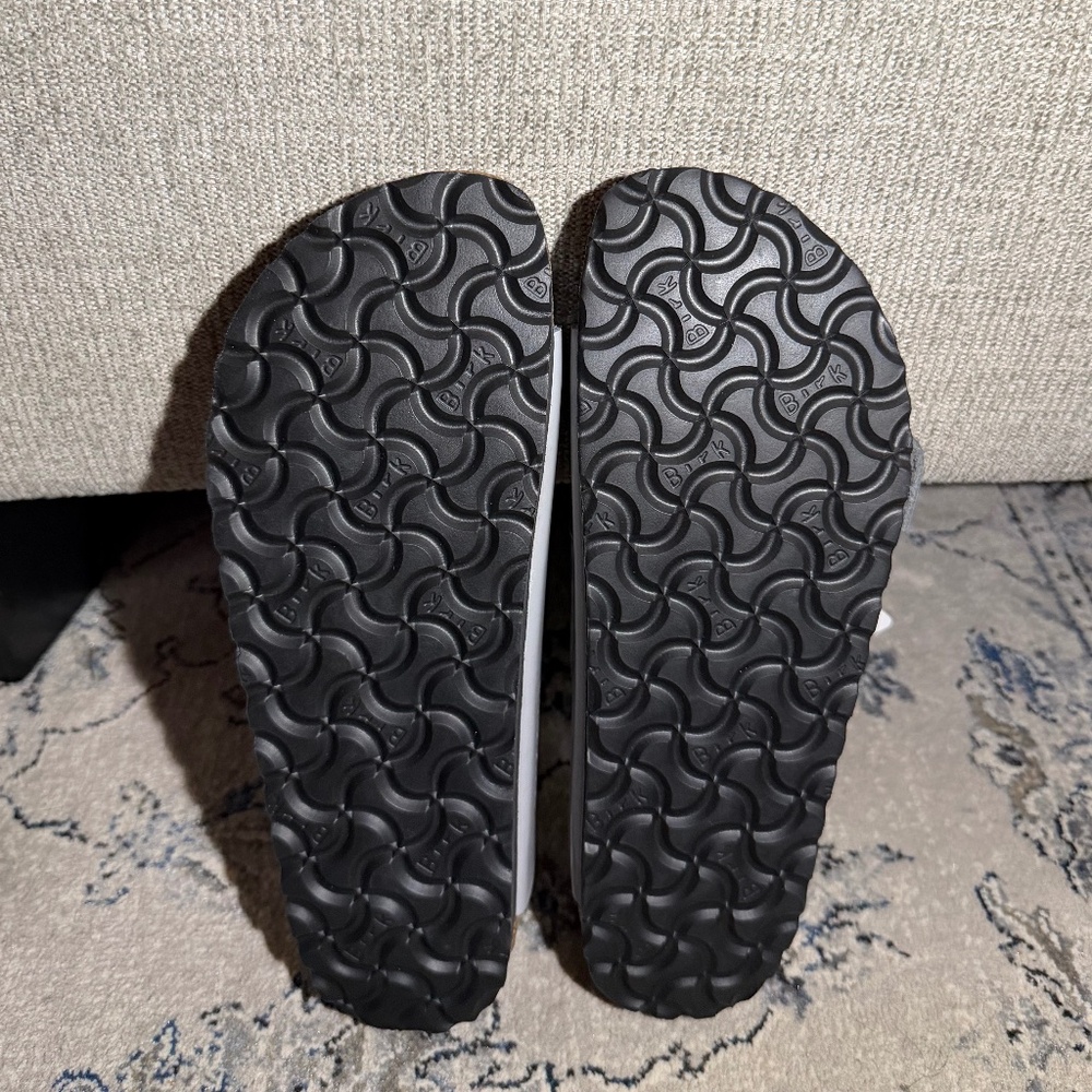 Birkenstock Arizona Big Buckle Narrow Leather Sandal Grey - Picture 9 of 9